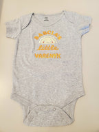 Baby bodysuit embroidered "Babcia's Little Varenyk" (12-18 month)