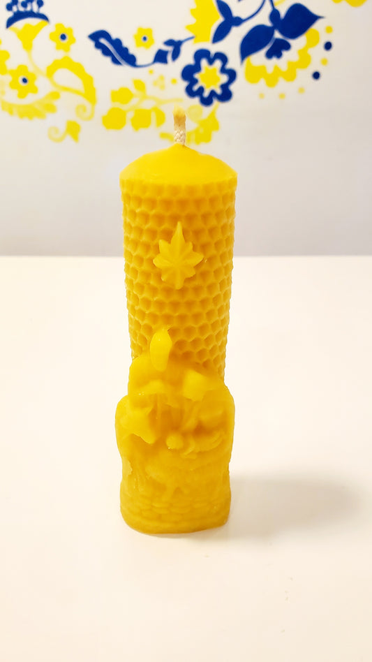Beeswax Candle "Holy Christmas" Medium
