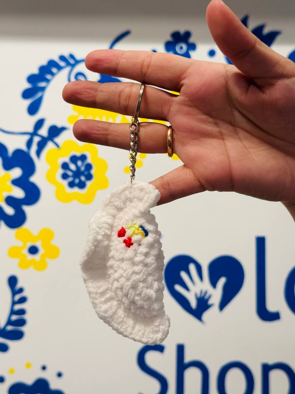 Knitted Keychaine "Varenyk" (UA/Cherry UA)