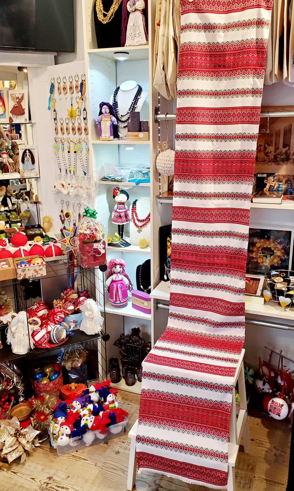 Towel red/blk Large