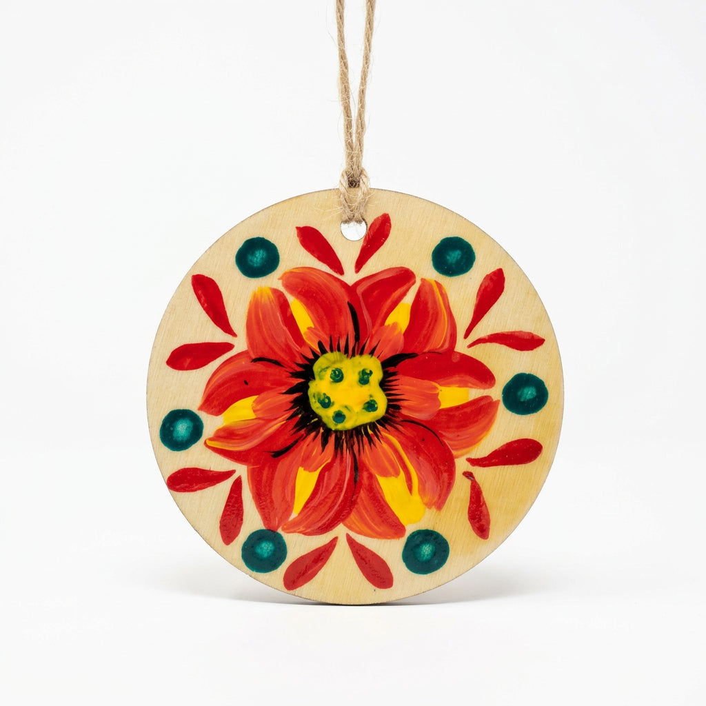 Souvenir picture on round wood T2