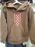 Hoodie with embroidery, S/P (6), Brown