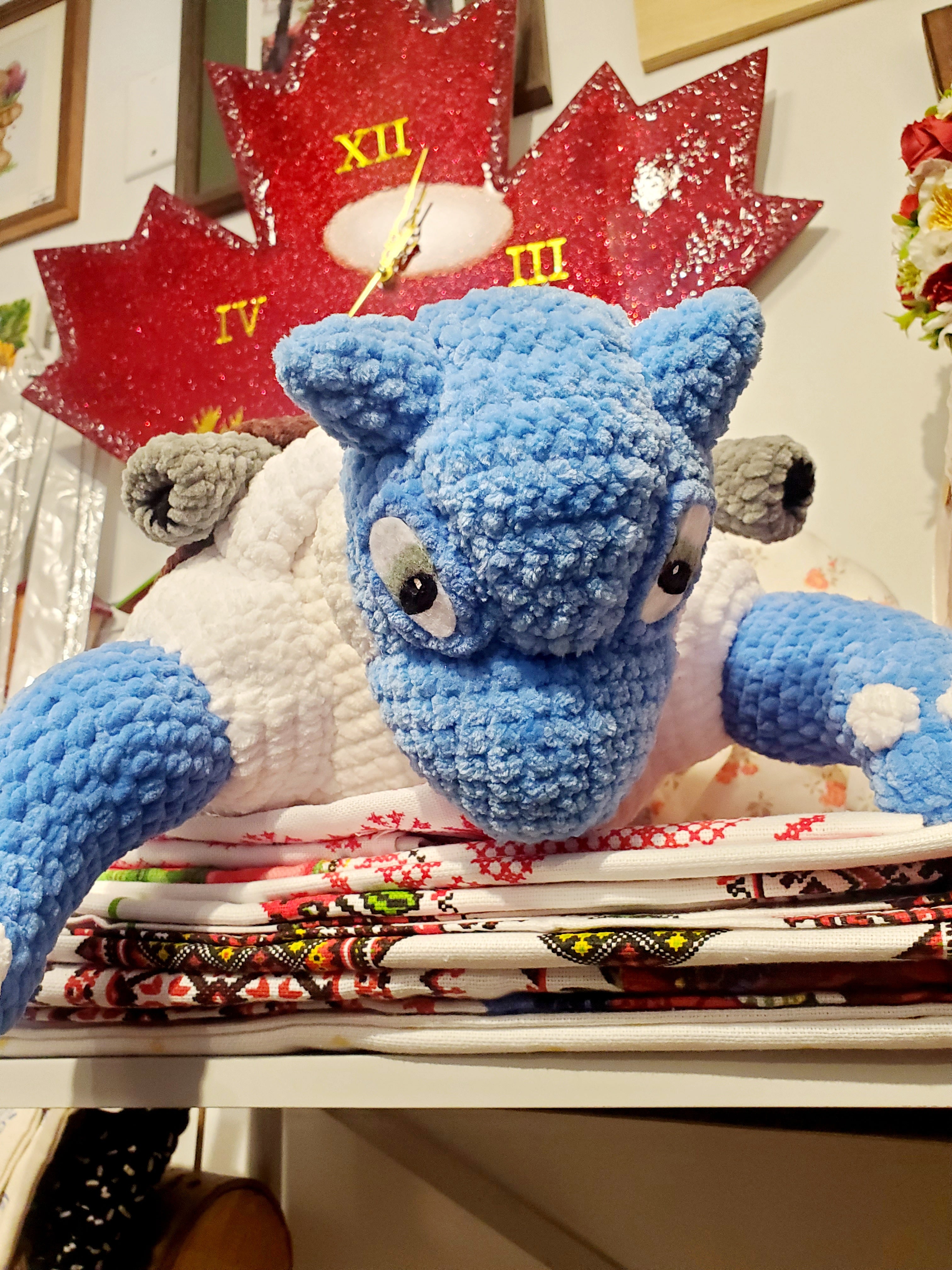 Knitted toy "Pokemon blastoise"