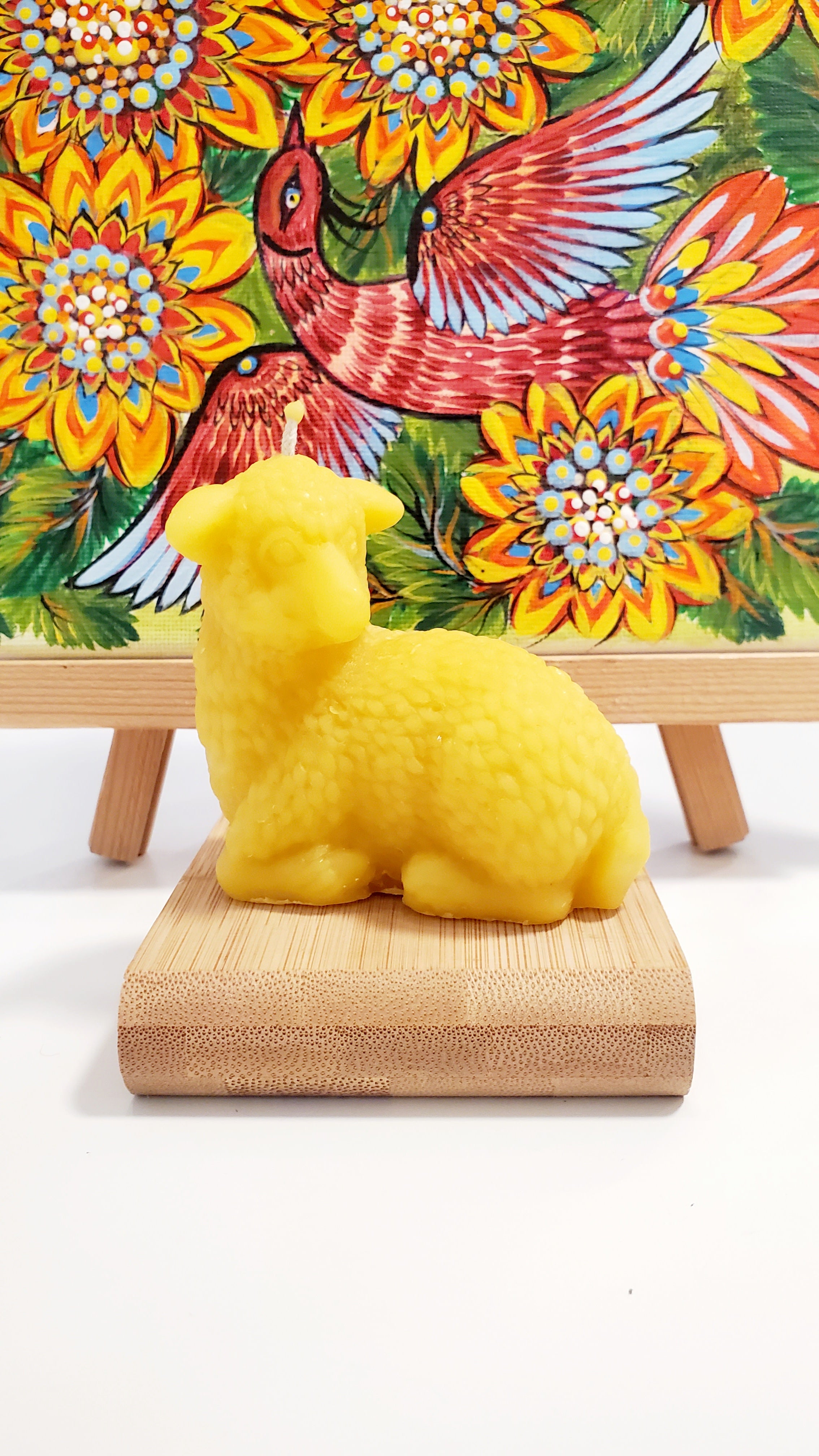 Beeswax Candle "Curly Sheep"