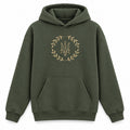 Hoodie with embroidery T2, Military green, size S