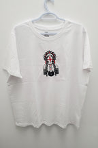 T-shirt women with embroidery "Motanka", size S, M, XL