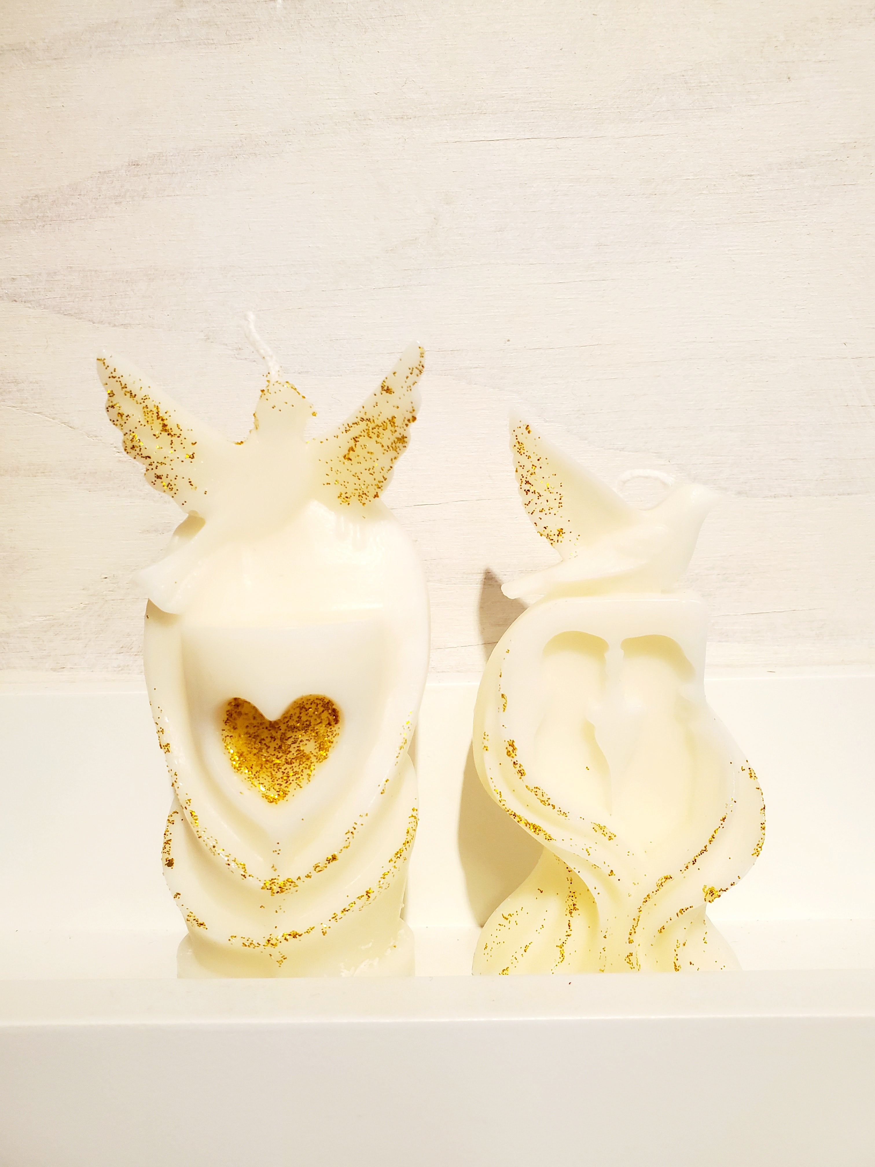 Soy wedding candles set (2 pc)