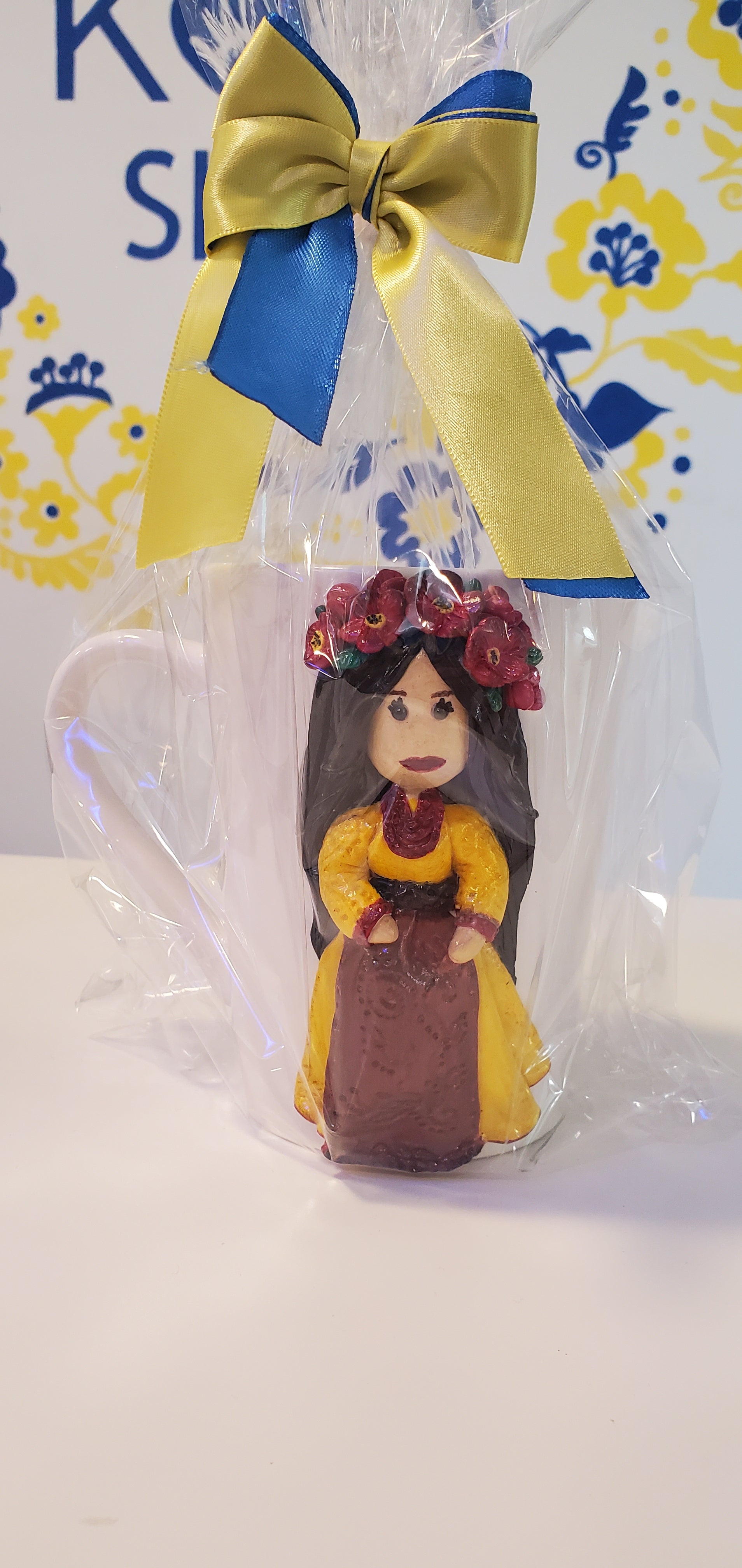 Ceramic Mug with handcrafted girl