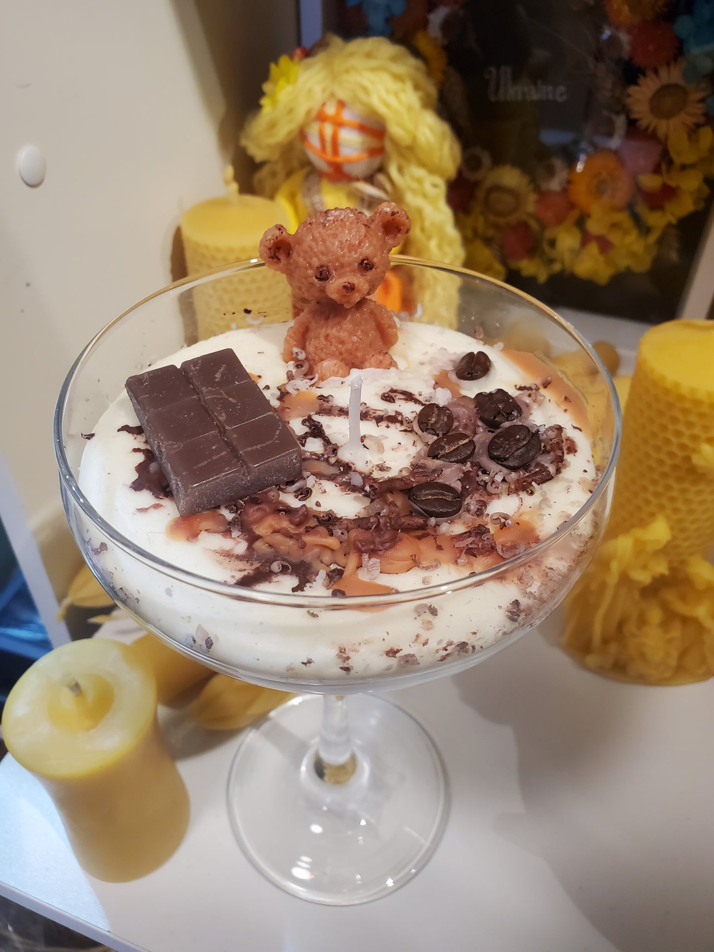 Candle Christmas in glass