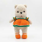 Hand-knitted Bear Toy in sweater