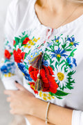 Embroidered white T-shirt "Galychanka", Size - XS, S, M, L, XL