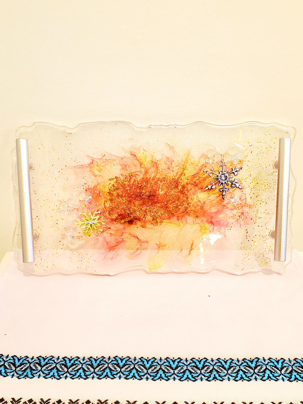 Epoxy resin Tray Snowflake