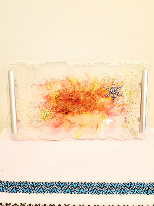 Epoxy resin Tray Snowflake