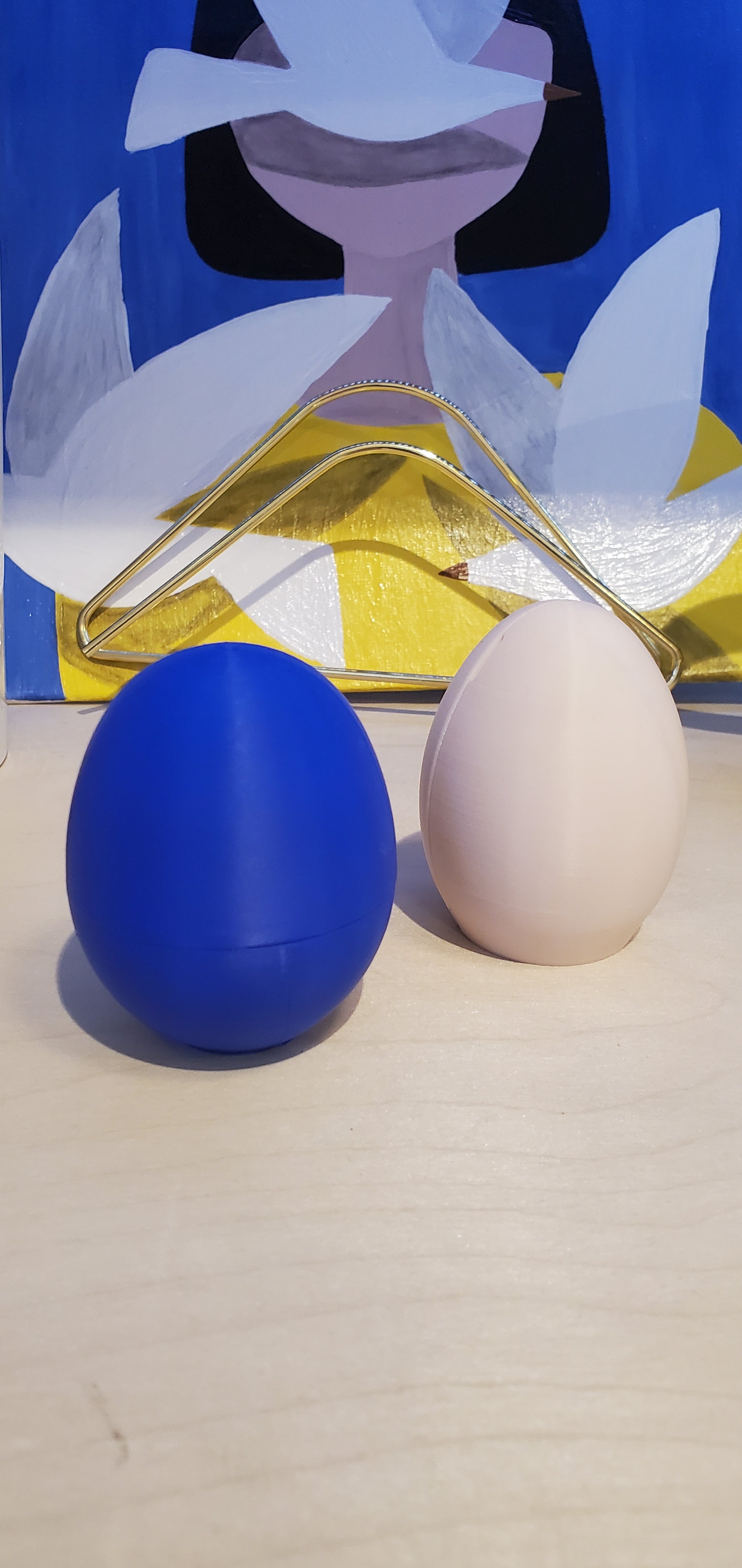 3D Eggs Blue\White