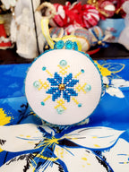 Embroidered Christmas Ball UA Mix 6 cm T1