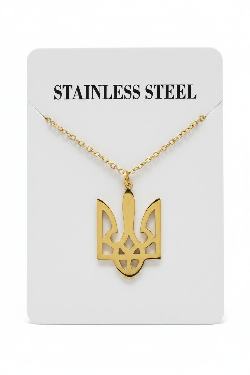 Pendant Trident with a chain (gold/silver)