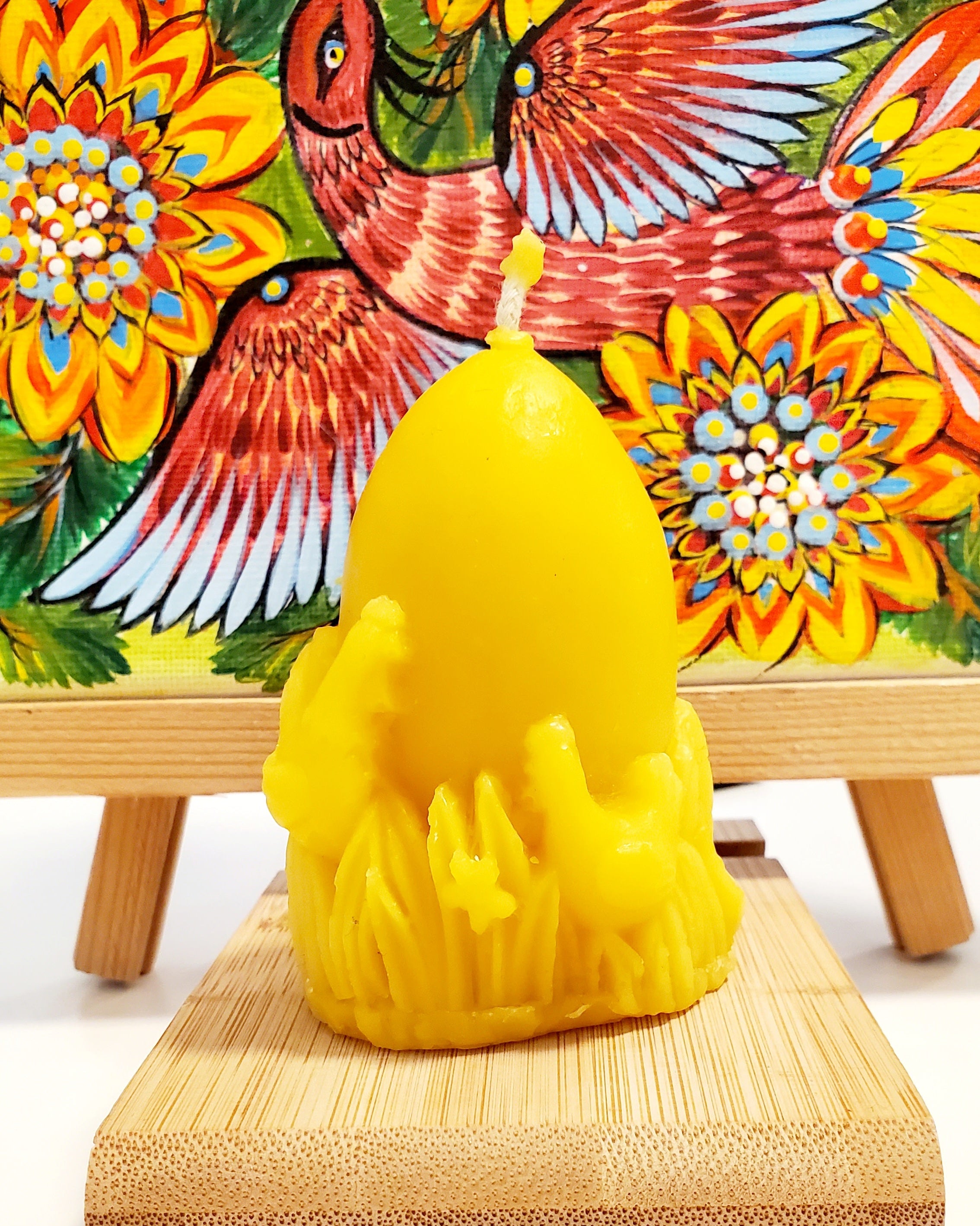 Beeswax Candle Egg Eastern mix small