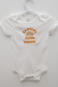 Baby bodysuit embroidered "Babcia's Little Varenyk" (6-12 month)