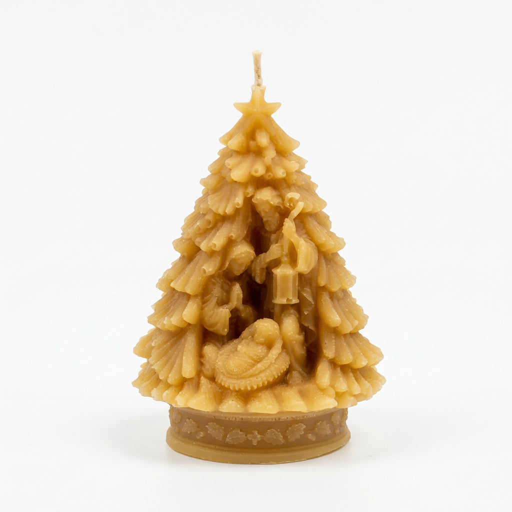 Beeswax Candle Nativity Tree