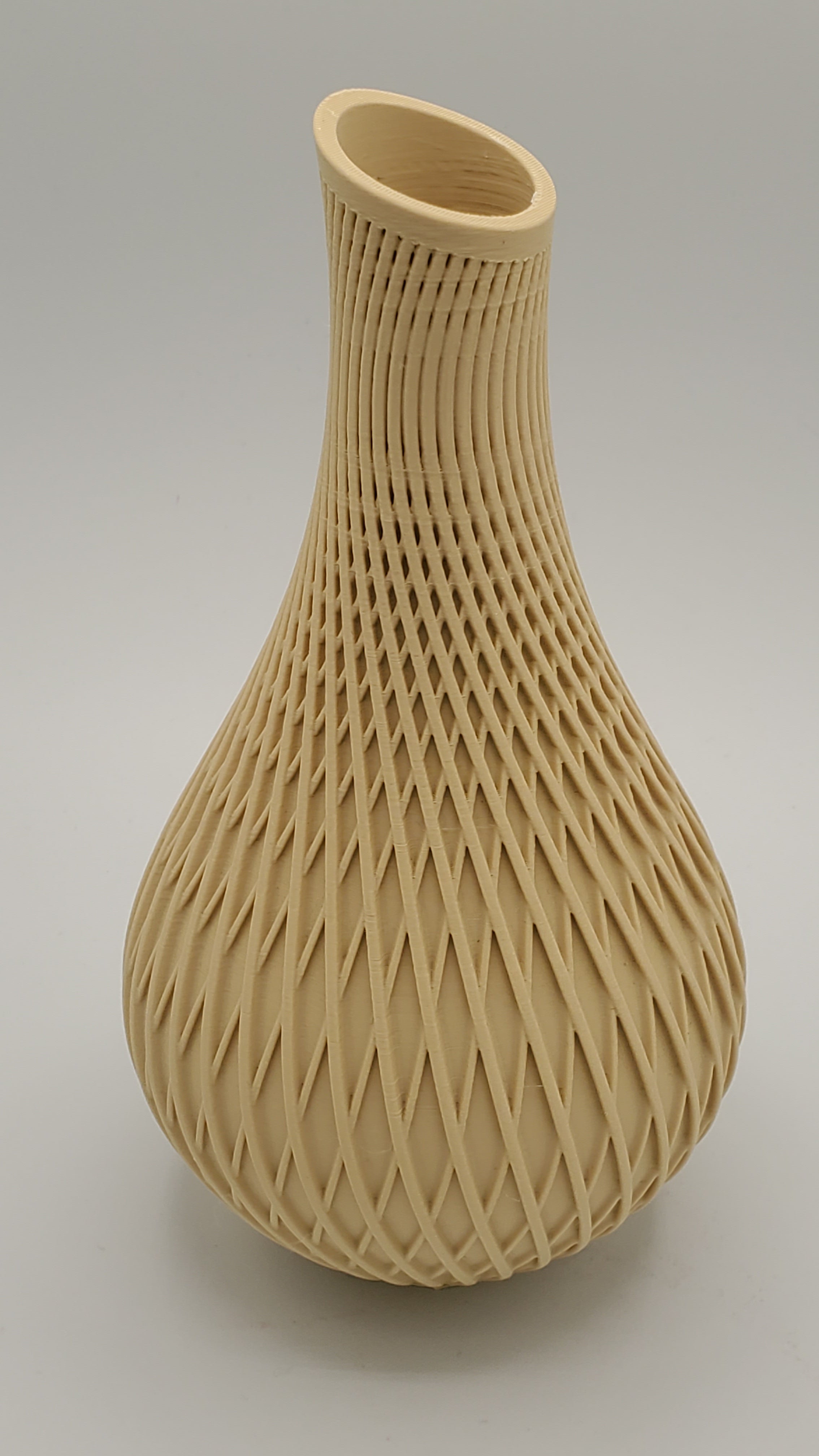 3D Printed Beige Vase