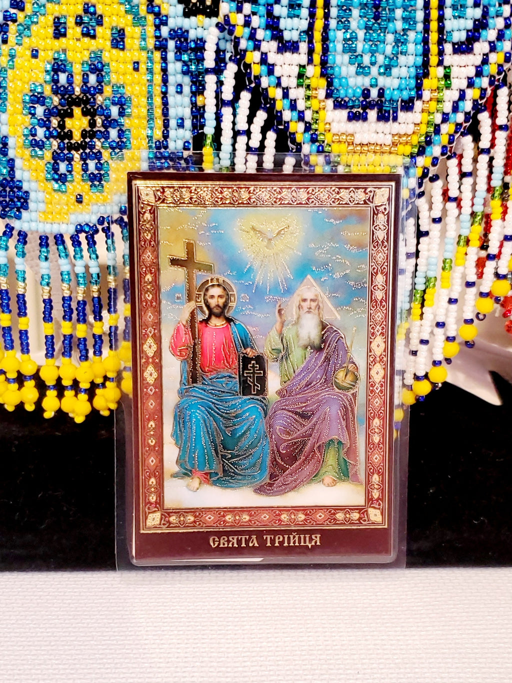 Christian Icon laminated paper small size 6x8.5 cm