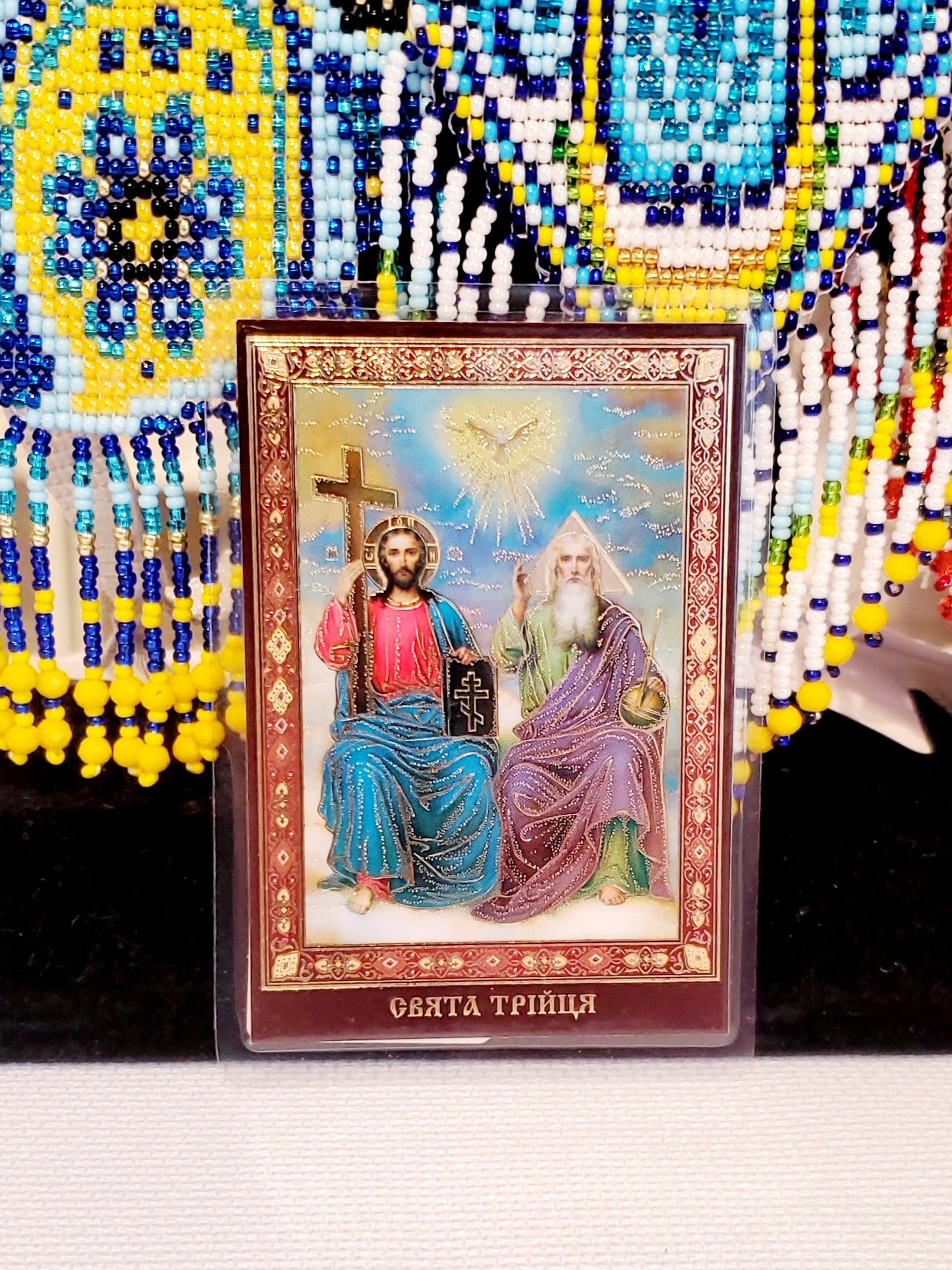 Christian Icon laminated paper small size 6x8.5 cm