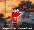 Sticker Manitoba Map & Flag