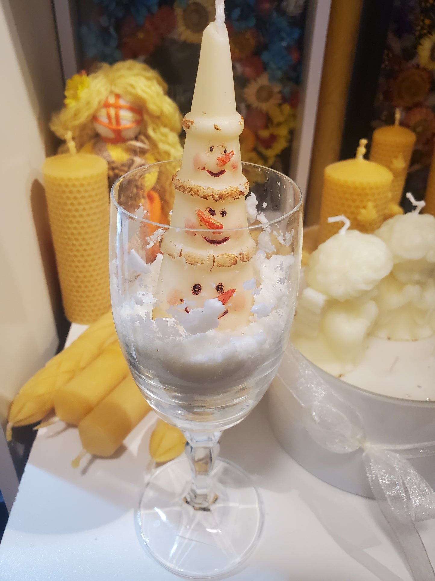 Candle Christmas in glass Small