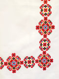 Handmade Embroidered Tablecloth 4x5 ft