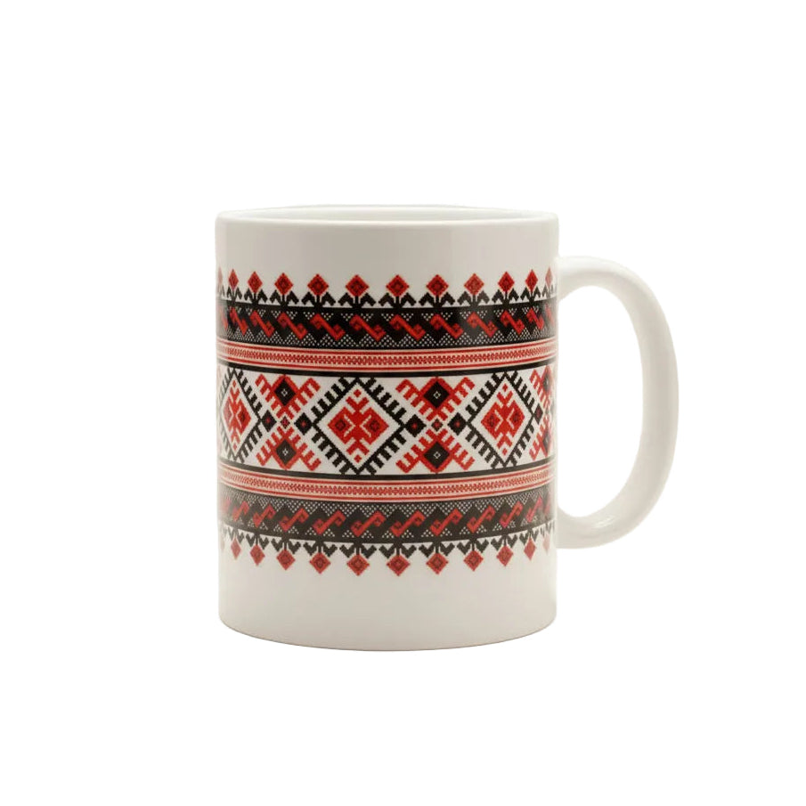 White Mug with a print Mix