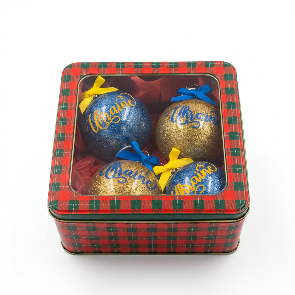 Christmas tree balls set 4 pcs