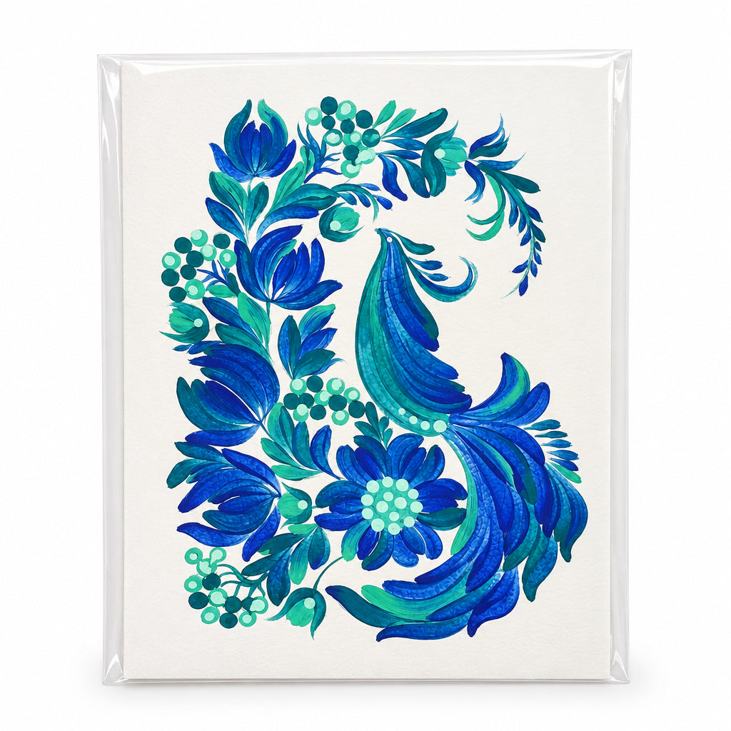 Handmade Greeting Card "Petrykivka" Mix
