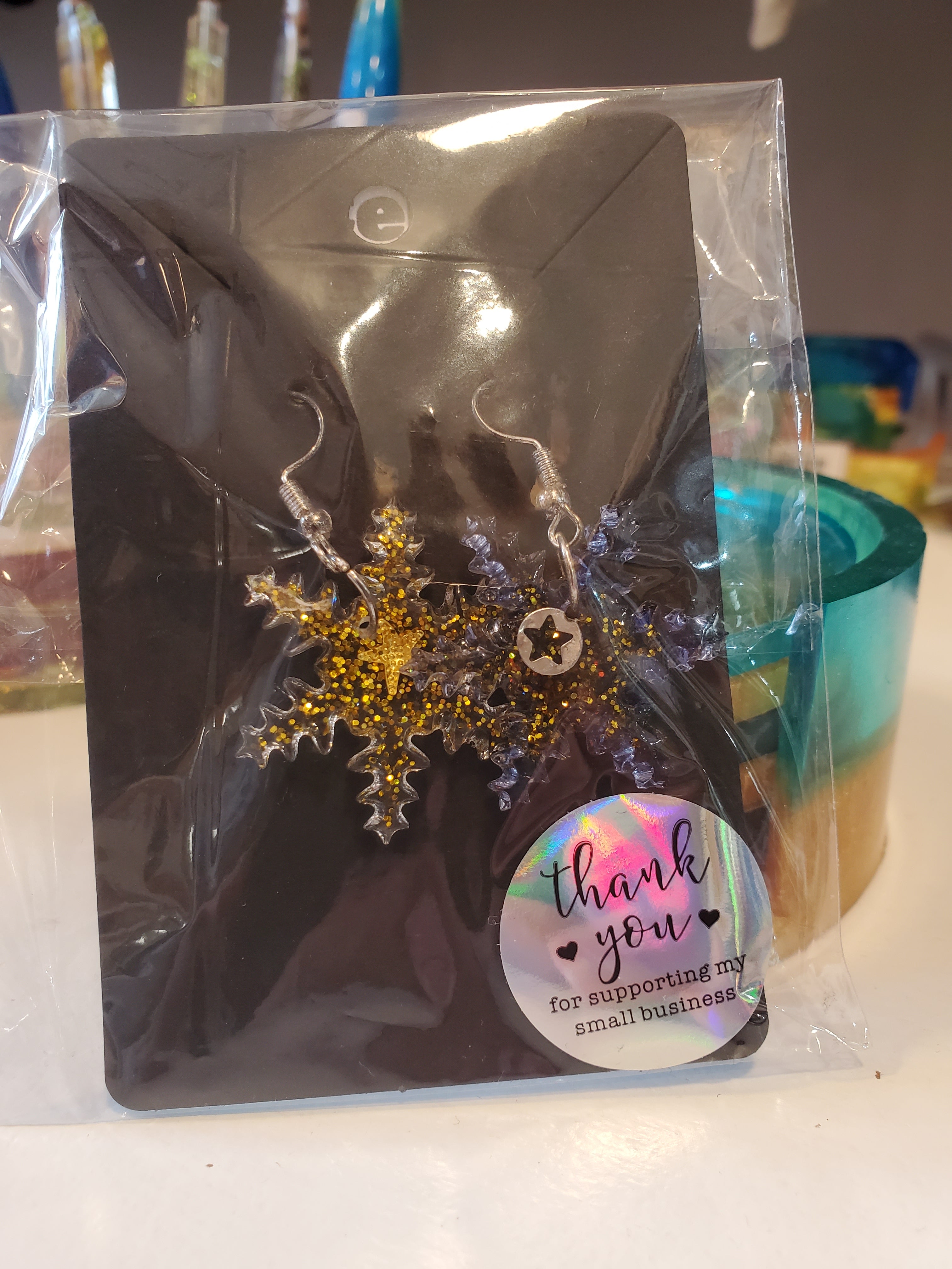 Earrings snowflake