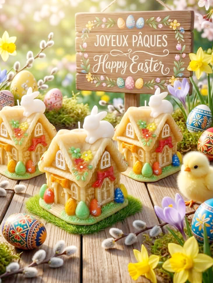 Easter Soy Candle Bunny/Home
