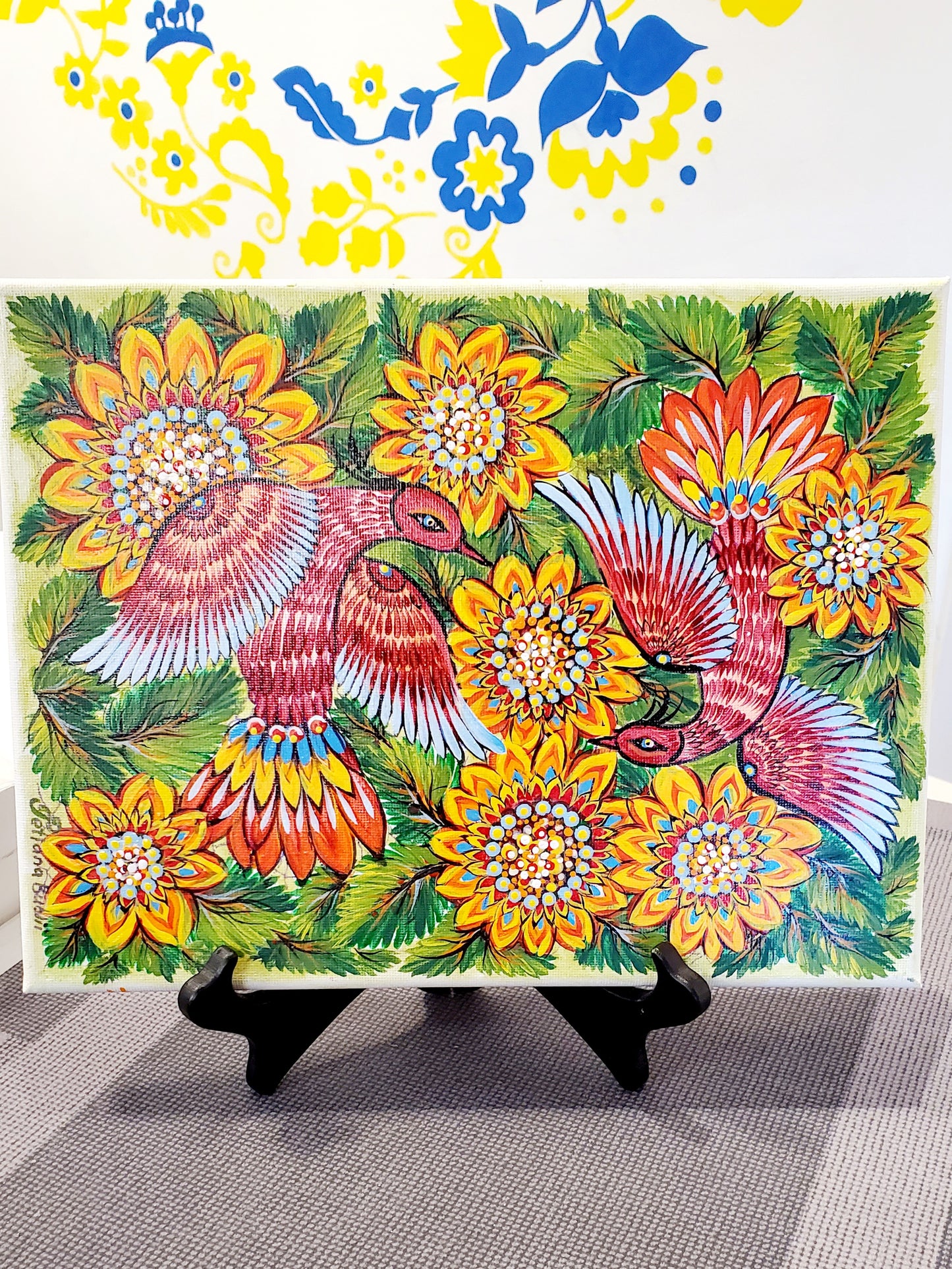 Picture two red birds 12*9”