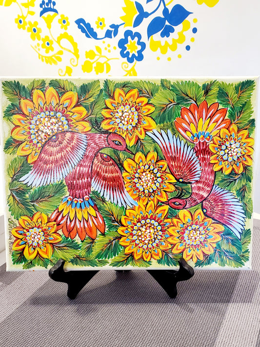 Picture two red birds 12*9”