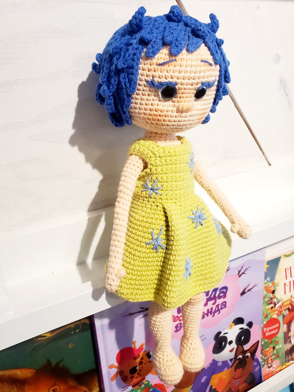 Knitted toy Joy "Inside out"
