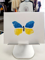 Handmade Greeting Card Yellow/Blue