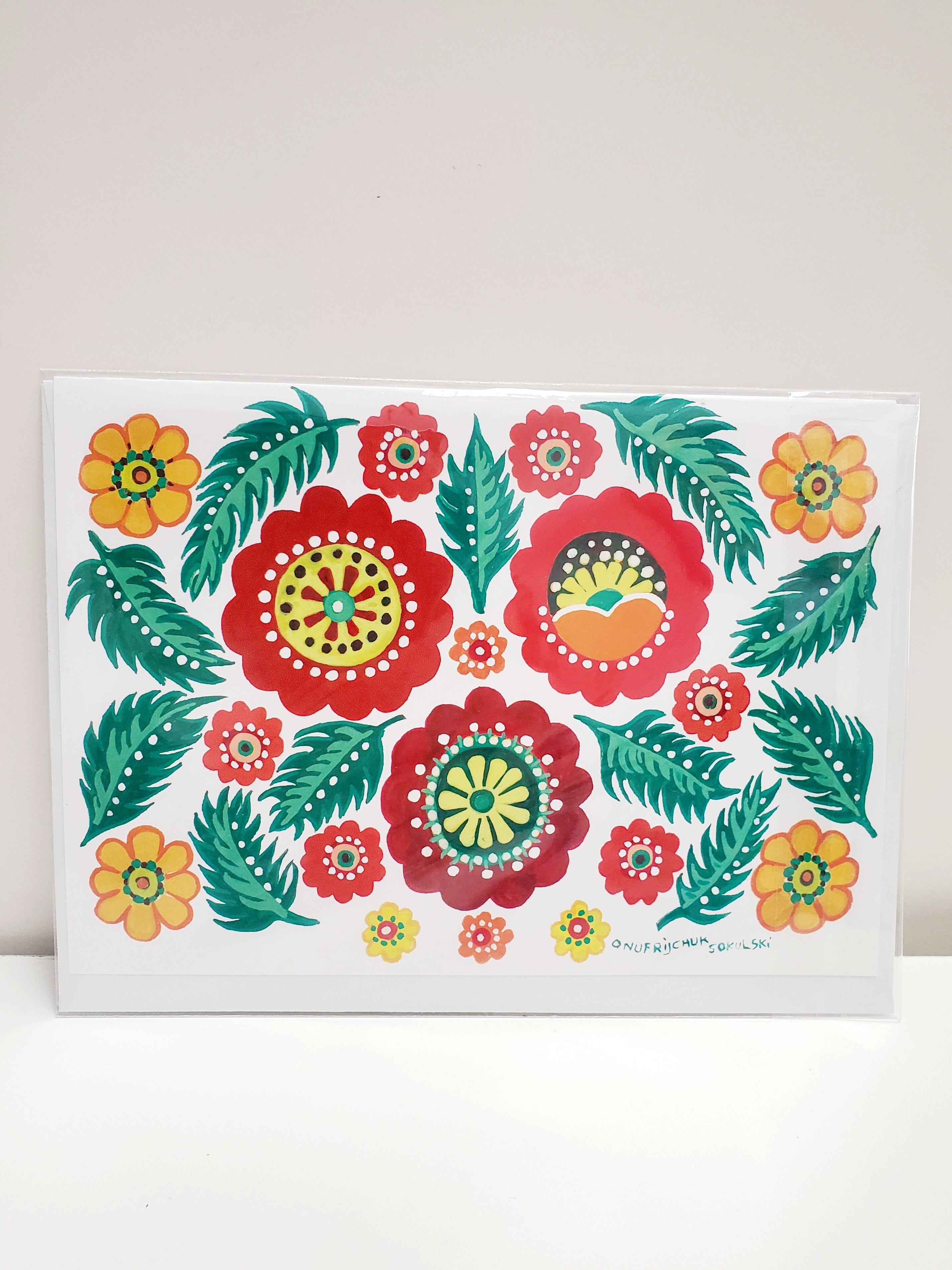 Greeting Card Ukrainian Spirit by Marika Sokulski