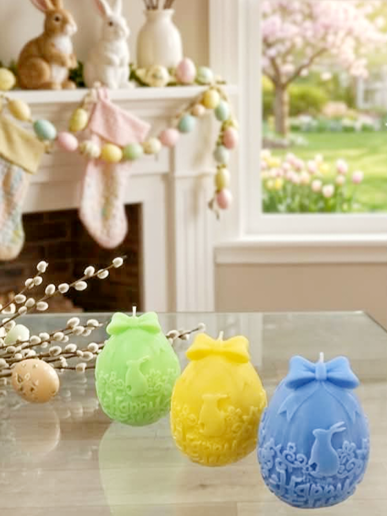 Soy Candle Happy Easter Egg