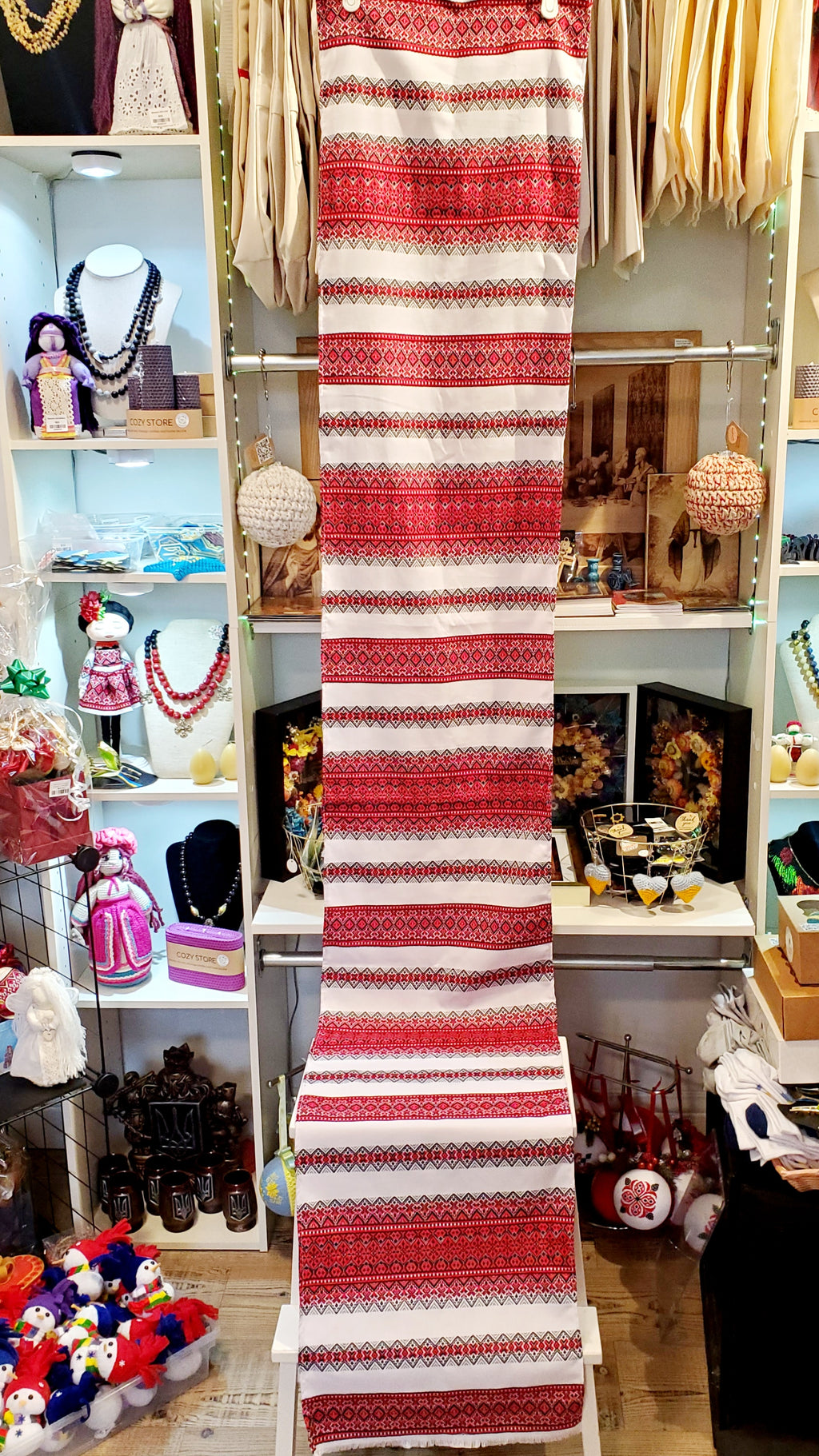 Towel red/blk Large