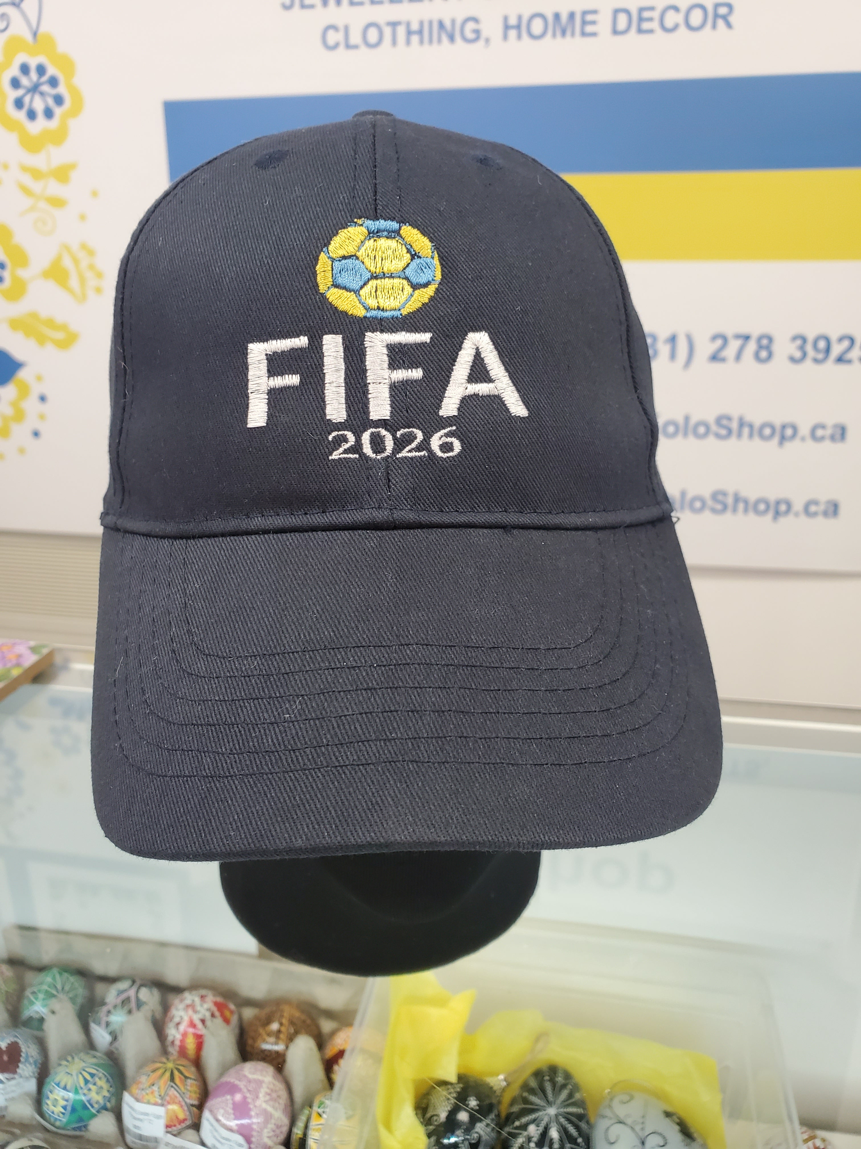 Cap with embroidery (Black/Navy Blue)