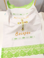 Embroidered Easter towel for the basket Т2