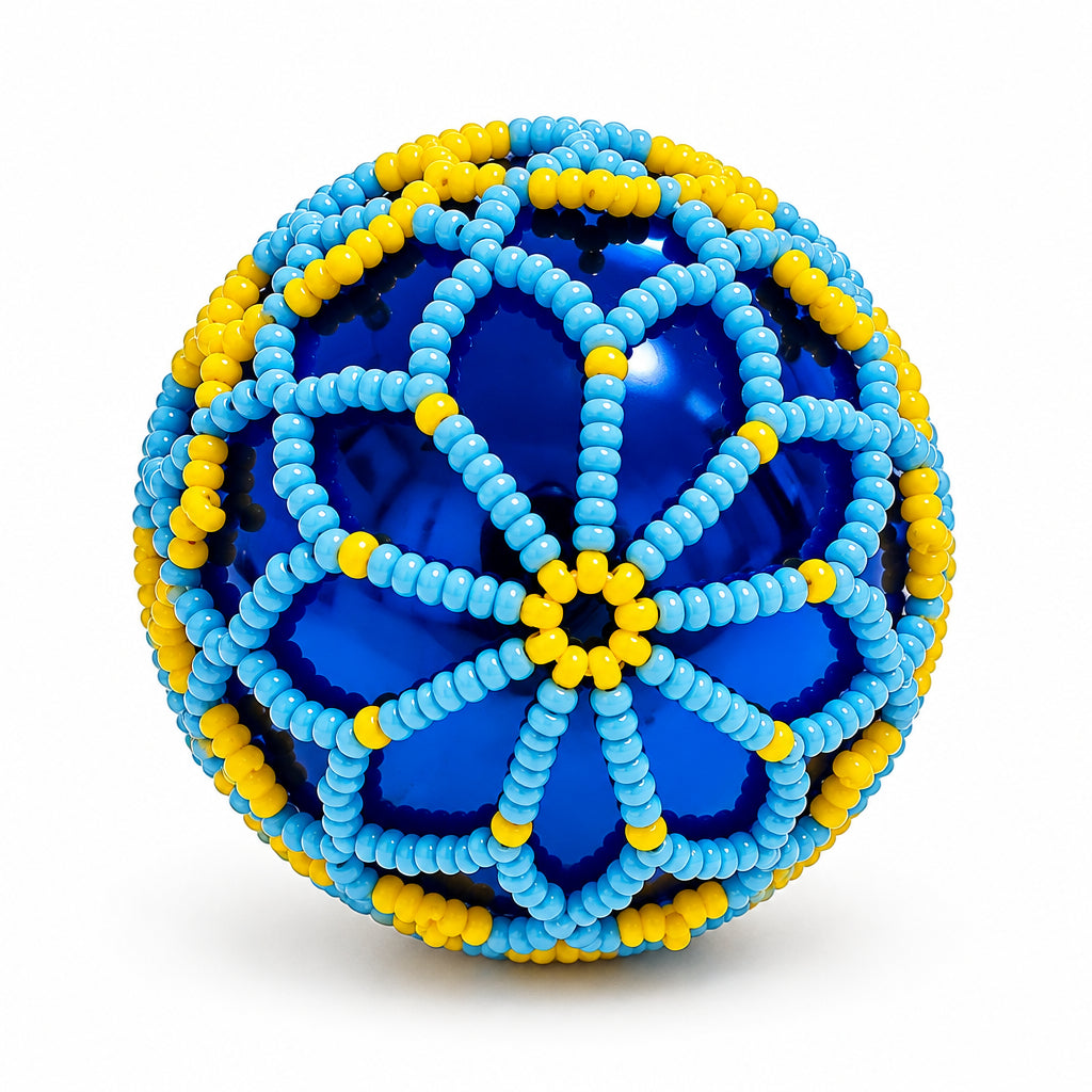 Handmade Beaded Christmas ball (Small size)