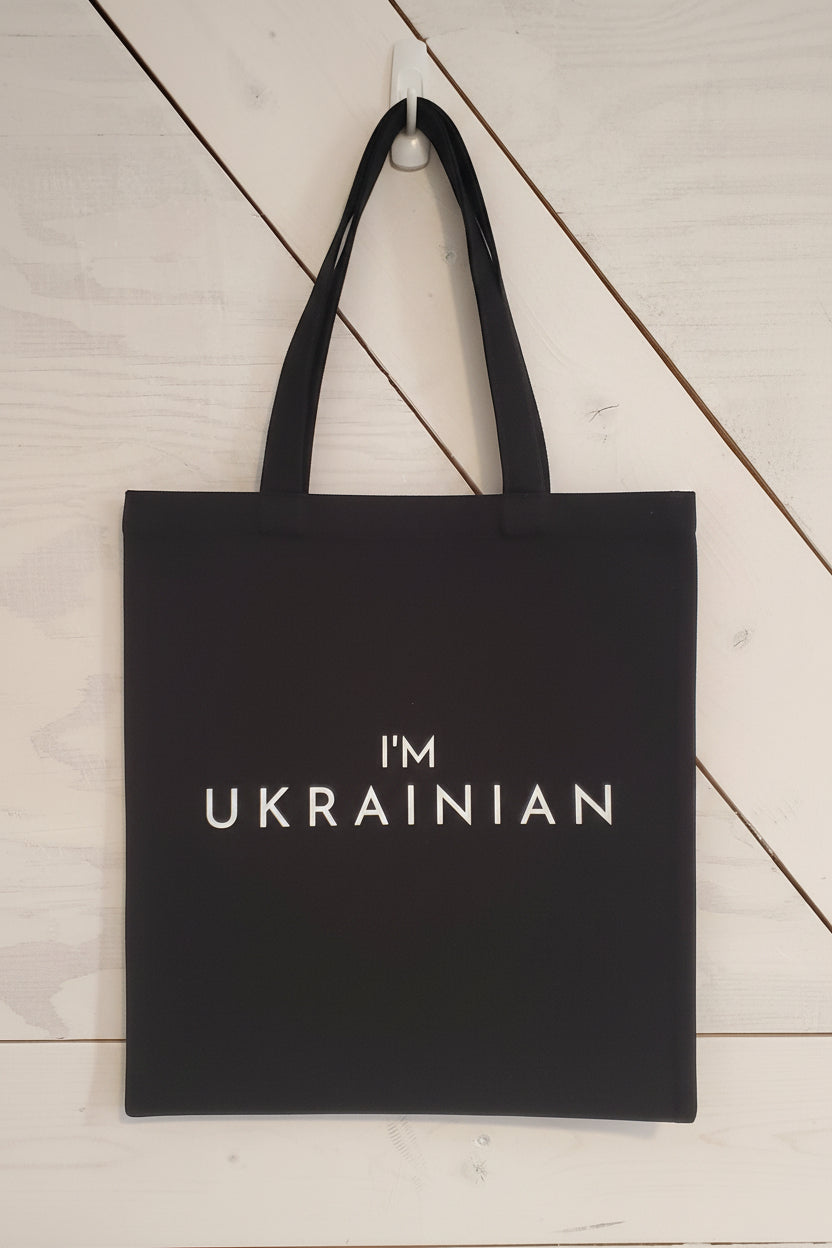 Tote Black Bag with print Mix