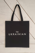 Tote Black Bag with print Mix