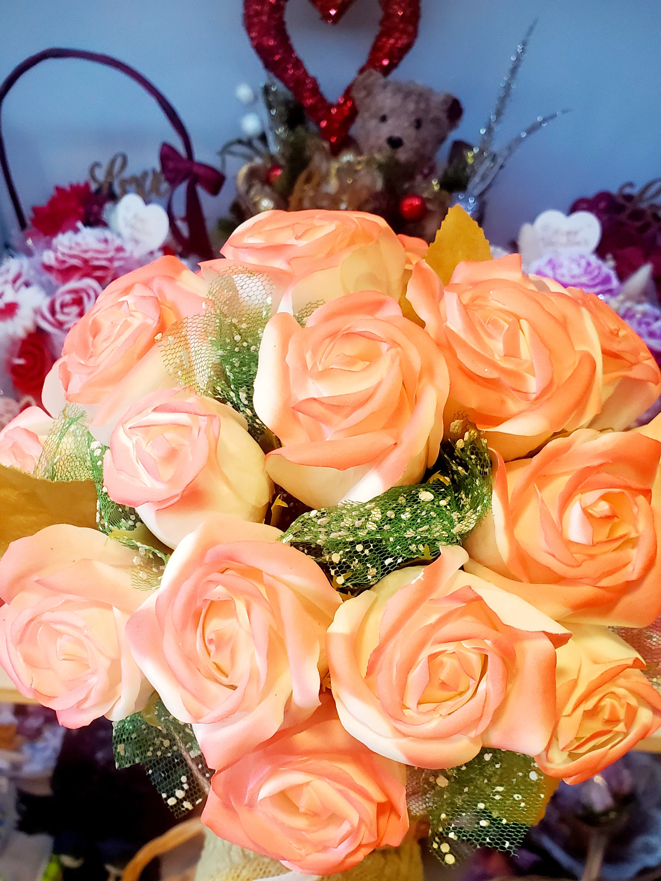 Valentine's Day gift Soap flowers bouquet T1
