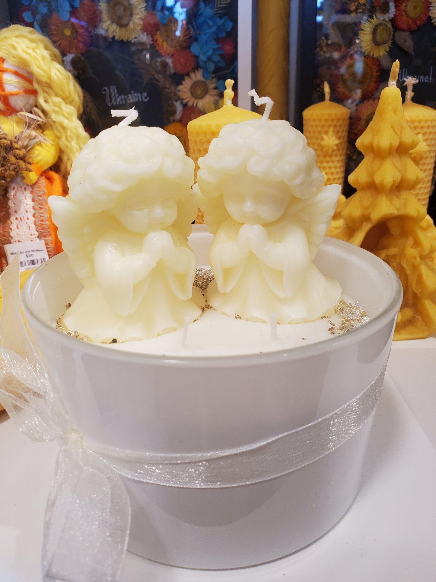 Candle Christmas in glass Large