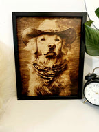Custom work Wood-Burned Picture A3 in a frame (11x14 in/27x37 cm)
