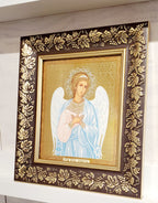 Christian Icon "Guardian Angel" (brown frame)